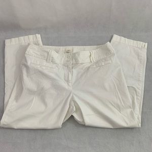 LOFT Julie Cropped Pants Size 10 White